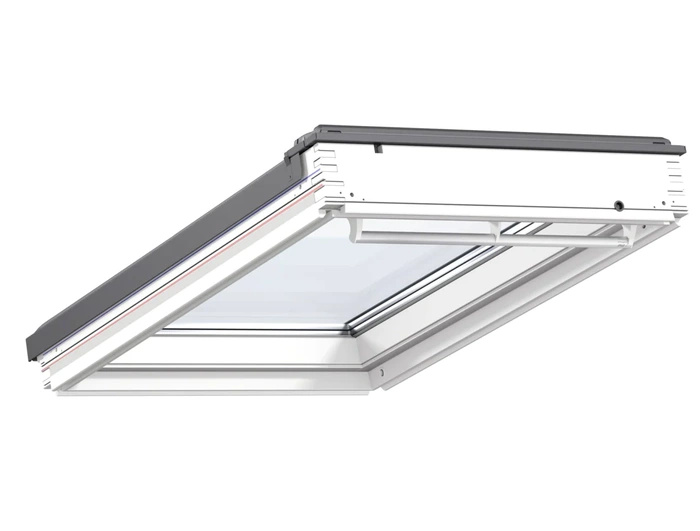 Okno dachowe Velux GBL MK06 2015 78x118 3-szybowe drewniane do niskiego kąta nachylenia dachy