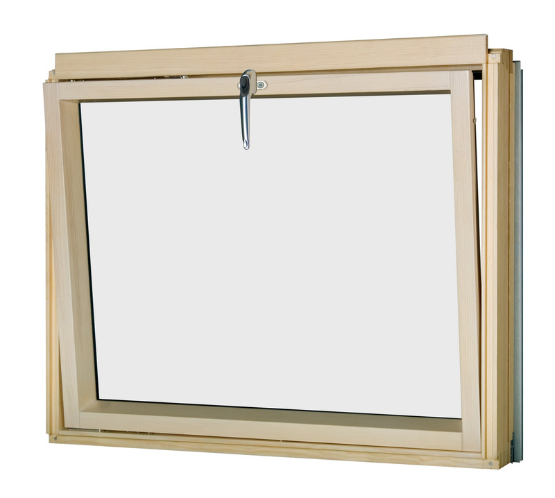 Okno kolankowe Fakro BVP P5 RAL 7022 78x60 3-szybowe drewniane