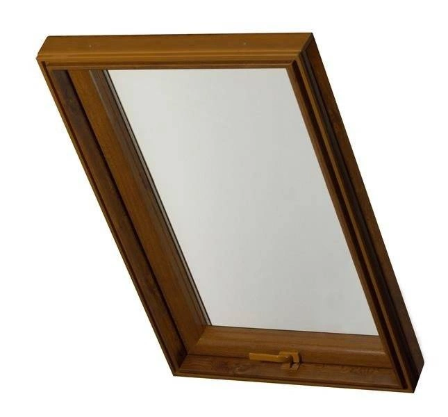 Okno dachowe SKYFENS Skylight Premium 66x140 białe PVC oblachowanie brązowe