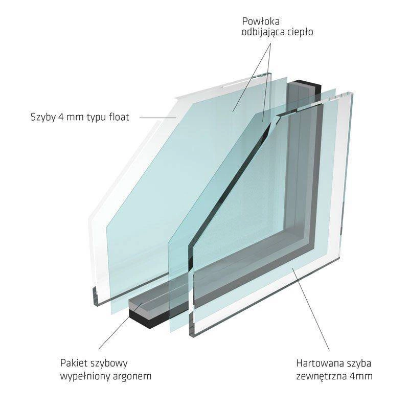 Okno dachowe ROOFLITE+ Solid PVC APY F6A B900 66x118 + kołnierz TFX zestaw