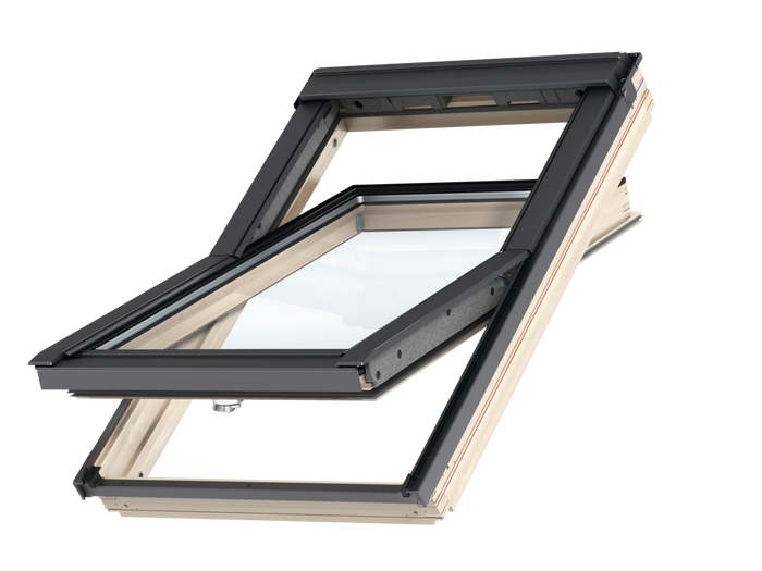 Okno dachowe Velux GLL CK04 1061B RAL 7043 55x98 3-szybowe drewniane