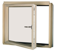 Okno kolankowe Fakro BDL P5 RAL 7022 78x75 3-szybowe drewniane