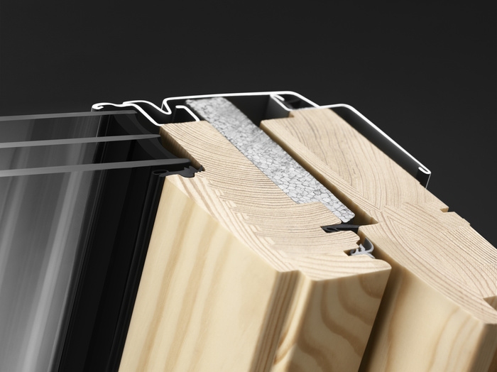 Okno dachowe Velux GLL PK08 106121 RAL 7043 94x140 3-szybowe drewniane