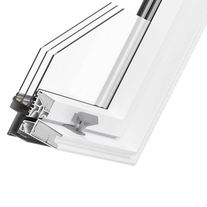 Zestaw okno dachowe MAGNETIC NEO APY M8A B1500 + kołnierz TFX falisty 3-szybowe RAL 7043 78x140