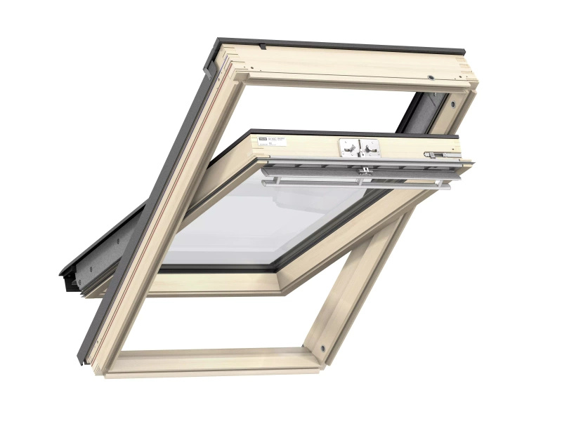 Okno dachowe Velux GLL CK04 1064 RAL 7043 55x98 3-szybowe drewniane