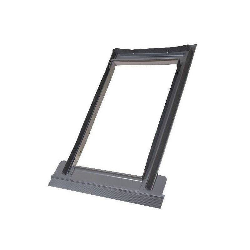 Kołnierz do okna dachowego SKYFENS SKYLIGHT RAL 8019 114x140 do pokryć falistych - wyprzedaż