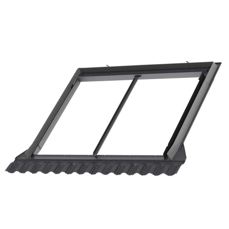 Kołnierz do okna dachowego Velux EBW MK04 4021B3 RAL 7043 RAL 7043 78x98 duo do pokryć profilowanych