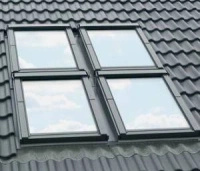 Kołnierz do okna dachowego Fakro KSV-1-T RAL 7022 114x118 kombi moduł skrajny lewy po pokryć płaskich