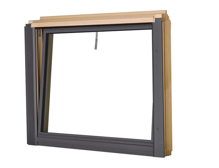 Okno kolankowe Fakro BVP P5 RAL 7016 94x95 3-szybowe drewniane