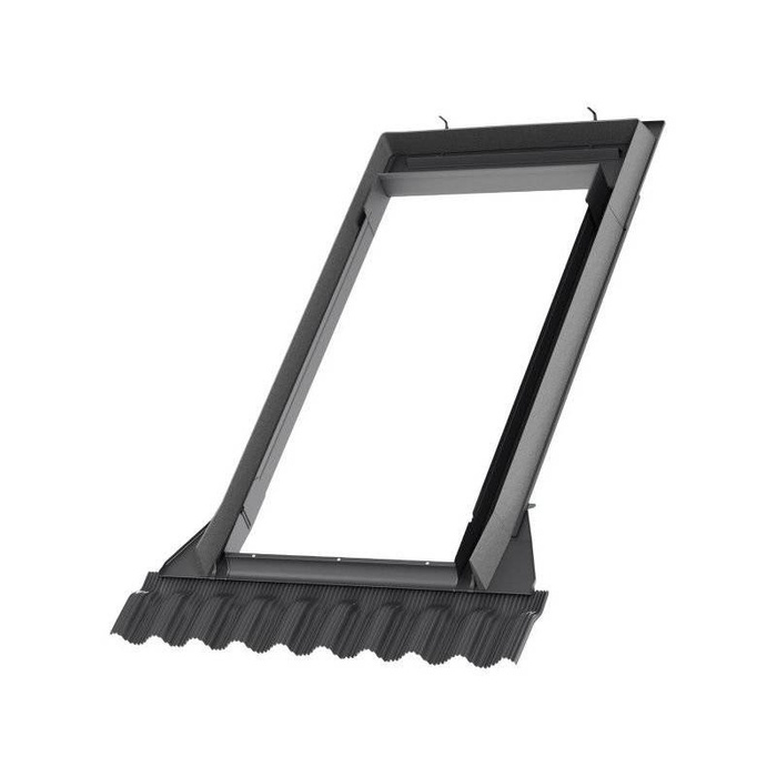 Zestaw okno dachowe VELUX GLU MK08 0061B 3-szybowe + kołnierz EDW 0000 falisty 78x140