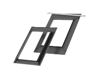 Kołnierz z BFX do okna dachowego Velux EDS PK04 1000 RAL 7043 94x98 do pokryć płaskich