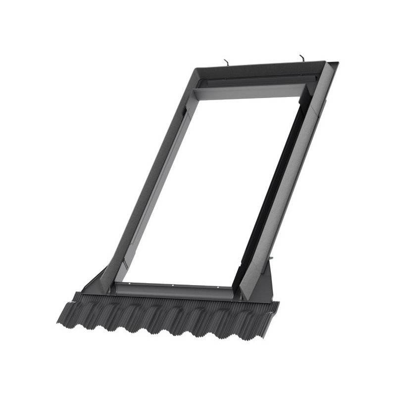 Zestaw okno dachowe VELUX GLU MK08 0061B 3-szybowe + kołnierz EDW 0000 falisty 78x140