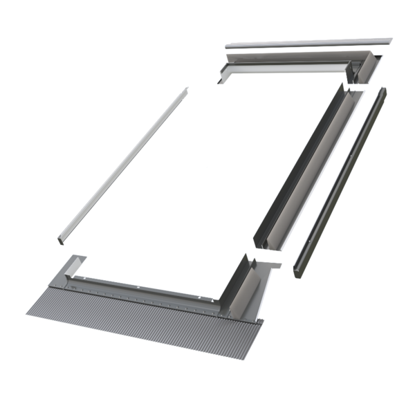 Kołnierz do okna dachowego Fakro KZN-3-P RAL 7022 55x98 kombi moduł skrajny prawy do pokryć profilowanych