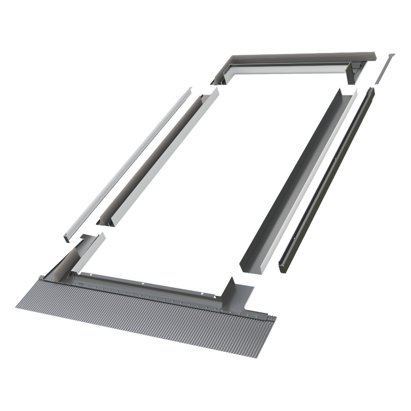 Kołnierz do okna dachowego Fakro KZV-1-P RAL 7022 66x118 kombi moduł skrajny lewy do pokryć falistych