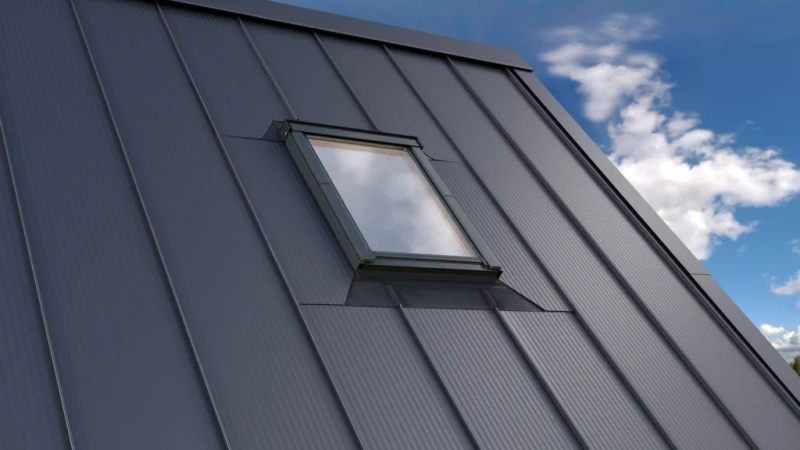 Kołnierz do okna dachowego ROOFLITE+ SSX M8A 78x140 do pokryć na rąbek stojący