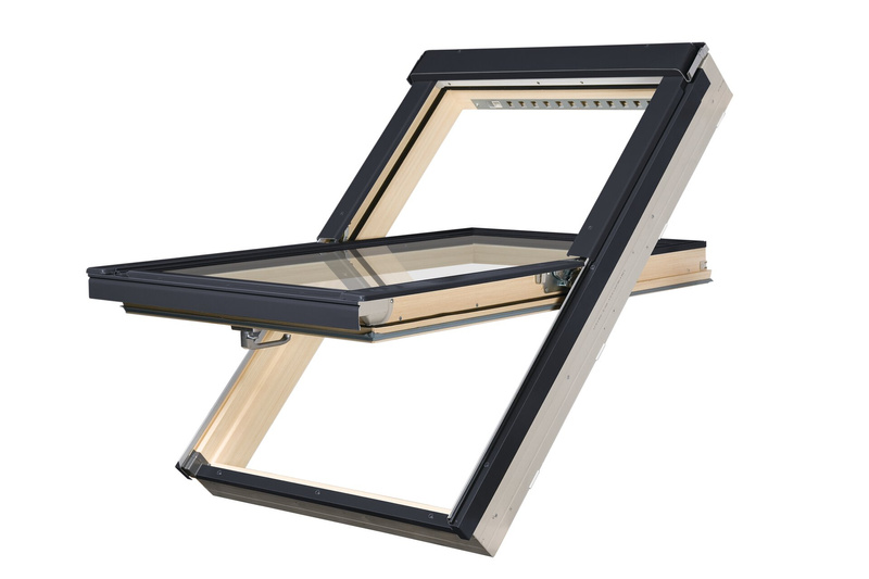 Okno dachowe Fakro PTP-V/PI U4 RAL 7016 78x98 3-szybowe PVC