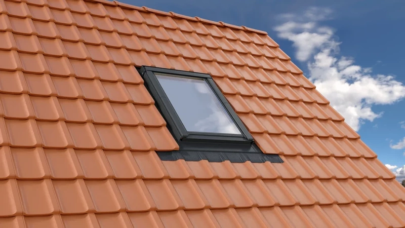 Kołnierz do okna dachowego ROOFLITE+ TFX C2A RAL 7043 55x78 do pokryć falistych