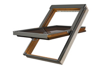 Okno dachowe Fakro PTP-V/GO U4 RAL 7022 134x78 3-szybowe PVC