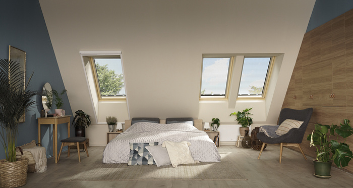 Okno dachowe Velux GLL SK06 1061 RAL 7043 114x118 3-szybowe drewniane