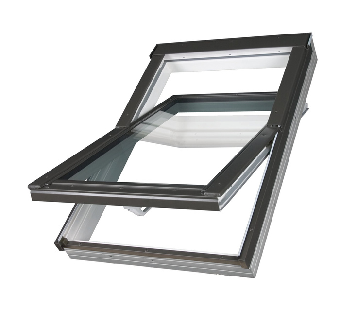 Okno dachowe Fakro PTP U4 RAL 7022 78x118 3-szybowe PVC
