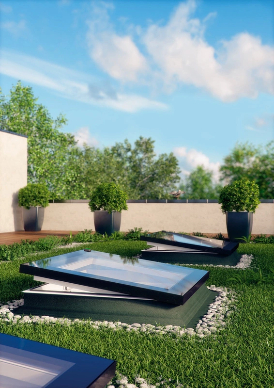 Okno do dachu płaskiego Fakro DEF DU8 90x120 4-szybowe