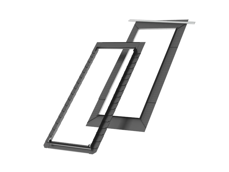 Kołnierz z BFX do balkonu dachowego Velux EDL SK19 1000 RAL 7043  114x252 do płaskich pokryć dachowych