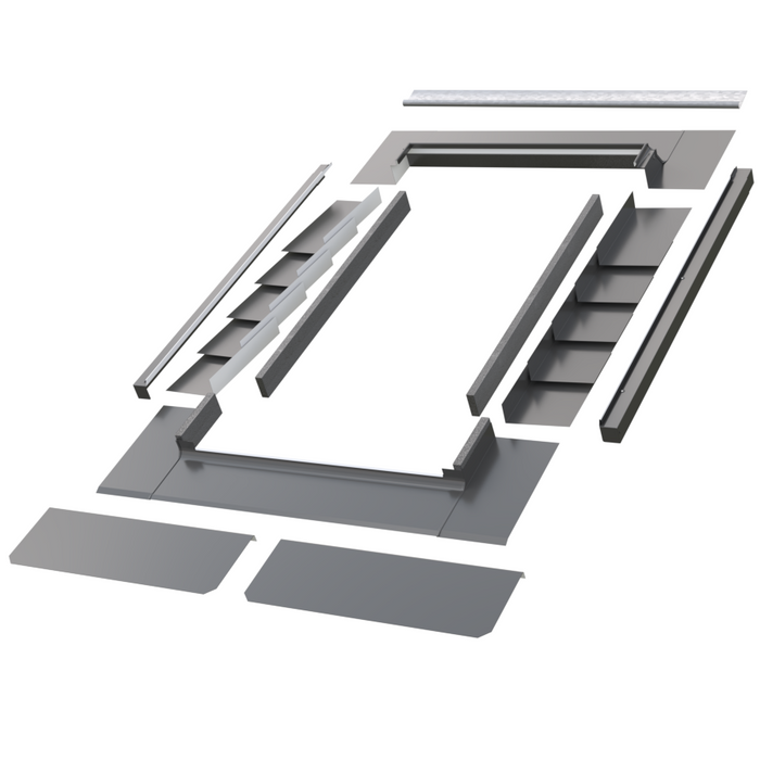 Kołnierz do okna dachowego Fakro ELV-T RAL 7022 55x78 do pokryć łuskowych