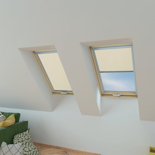 Roleta wewnętrzna do okna dachowego Fakro ARP WIFI/002 94x118 rozpraszająca elektryczna