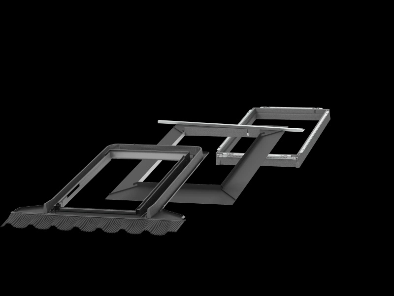 Kołnierz z BDX do okna dachowego Velux EDG CK04 2000U 55x98 do niskiego kąta nachylenia dachu