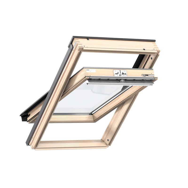 Okno dachowe Velux GLL MK04 1064 RAL 7043 78x98 3-szybowe drewniane