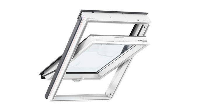 Okno dachowe Velux GLU FK08 0051 RAL 7043 66x140 2-szybowe drewniano-poliuretanowe
