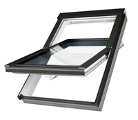 Okno dachowe Fakro PTP-V U4 RAL 7022 94x140 3-szybowe PVC
