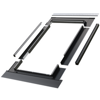 Kołnierz do okna dachowego Fakro EBV-PT RAL 9005 134x118 do blachy panelowej