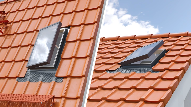 Wyłaz dachowy ROOFLITE+ Fenstro B300U 45x55 z kołnierzem paroprzepuszczalnym