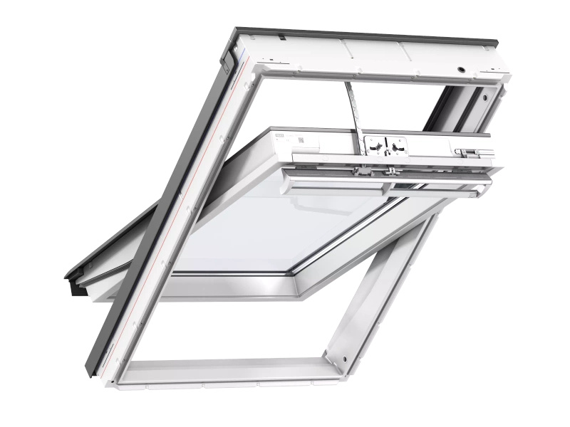 Okno dachowe Velux GLU MK08 0061230 RAL 7043 78x140 3-szybowe drewniano-poliuretanowe