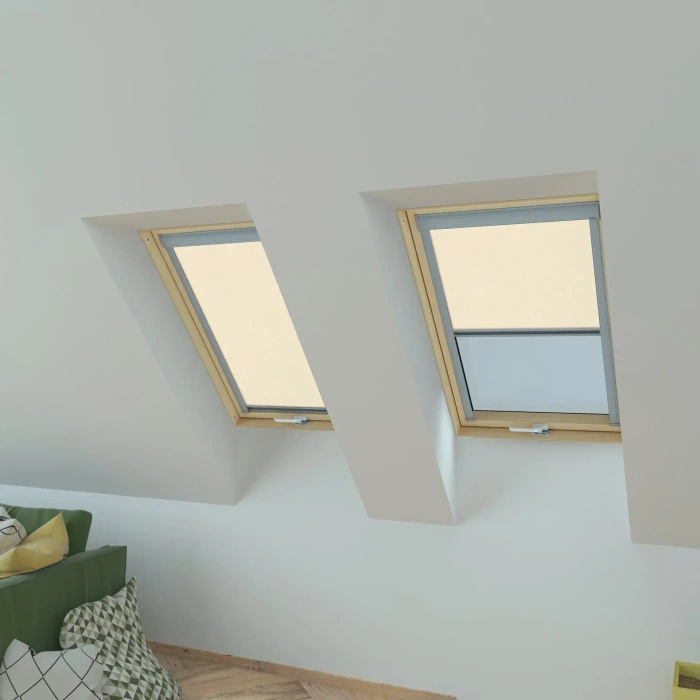 Roleta wewnętrzna do okna dachowego Fakro ARP/007 94x118 rozpraszająca manualna