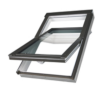 Okno dachowe Fakro PTP U4 RAL 7022 78x118 3-szybowe PVC