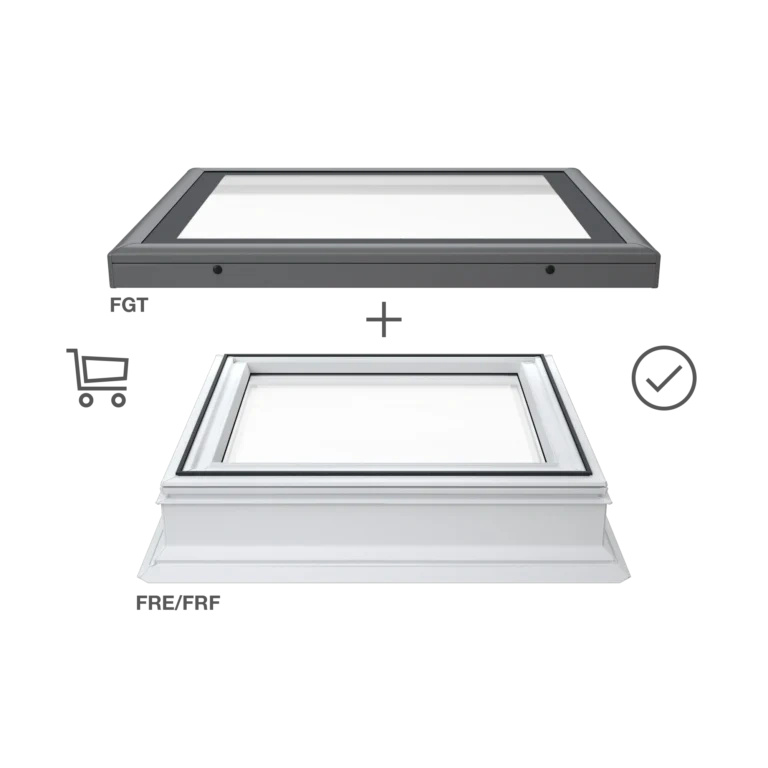Płaski moduł szklany Rooflite+ FGT 1212 B200 RL 120x120 do FRF/FRE