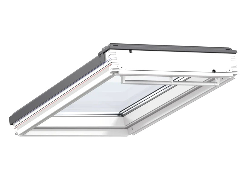 Okno dachowe Velux GBL PK04 2015 94x98 3-szybowe drewniane do niskiego kąta nachylenia dachy