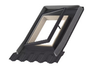 Wyłaz dachowy Velux VLT 034 1000 RAL 7043  48x85 szyba zespolona drewniany