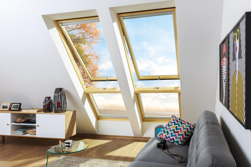 Okno dachowe Fakro FXP P5 RAL 7022 134x92 3-szybowe nieotwierane