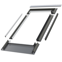 Kołnierz do okna dachowego Fakro EZV-F RAL 7022 55x140 do pokryć płaskich