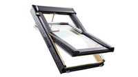 Okno dachowe ROTO Q43C Comfort Tronic 94x140 3-szybowe drewniane elektryczne