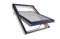 Okno dachowe Fakro FTP-X P50 APZX RAL 7016 66x118 3-szybowe drewniane